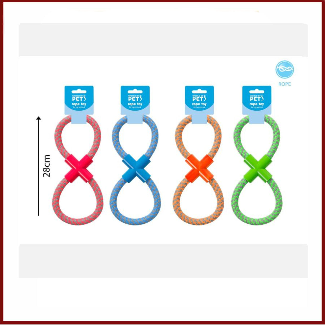 World of pets Figure 8 Rope Dog Toy