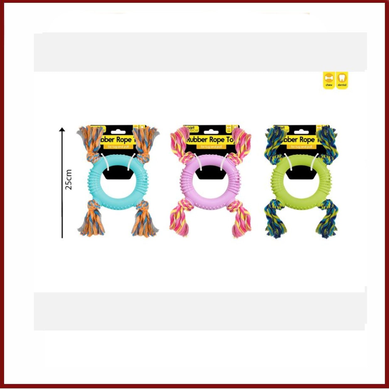 Smart Choice Rubber Ring & Rope Dog Toy SC1894