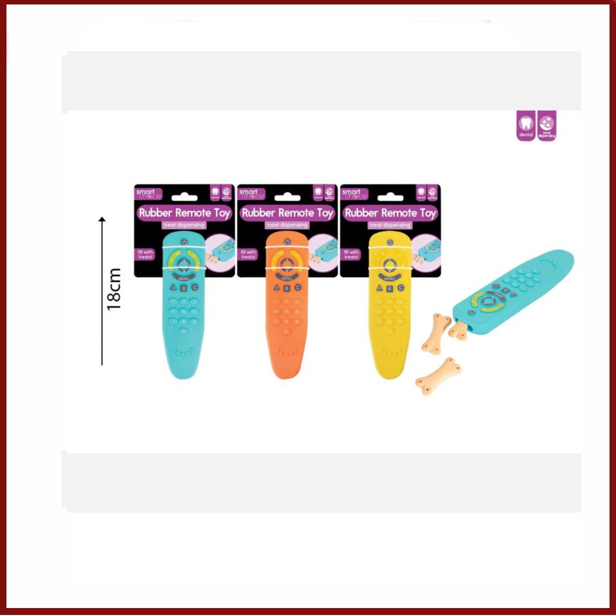 Smart Choice Rubber Treat Dispensing Remote Dog Toy SC1699