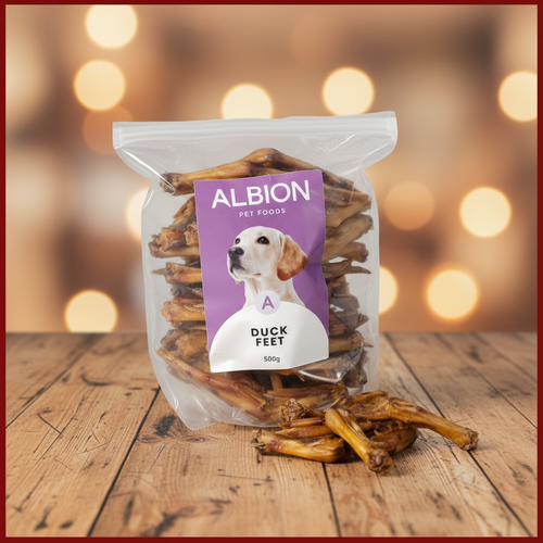 Albion Duck Feet on rustic wood background