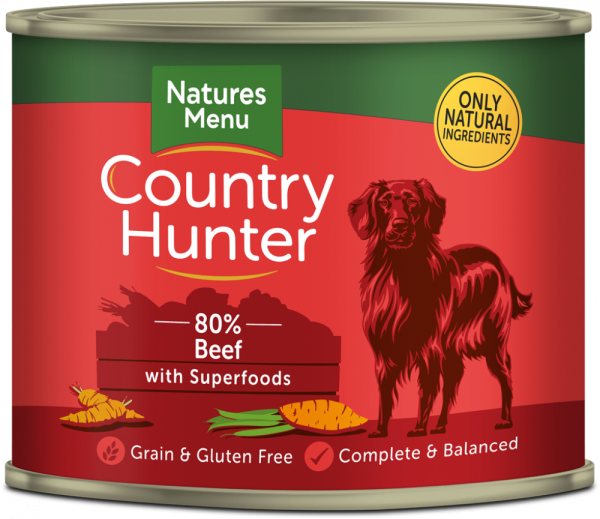 Country Hunter Cans Beef With Superfoods 6 x 600g Pack