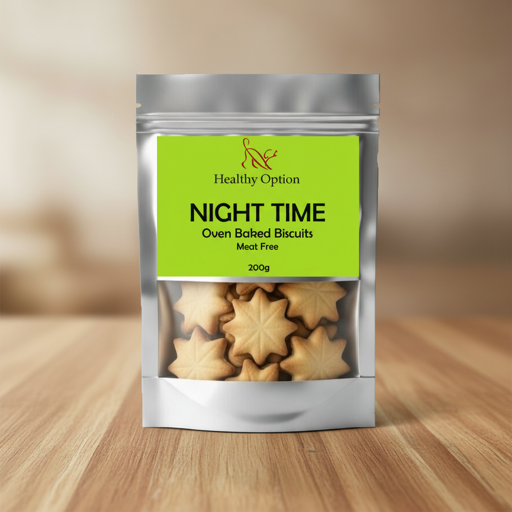 Healthy Option Night Time - Wooden Background