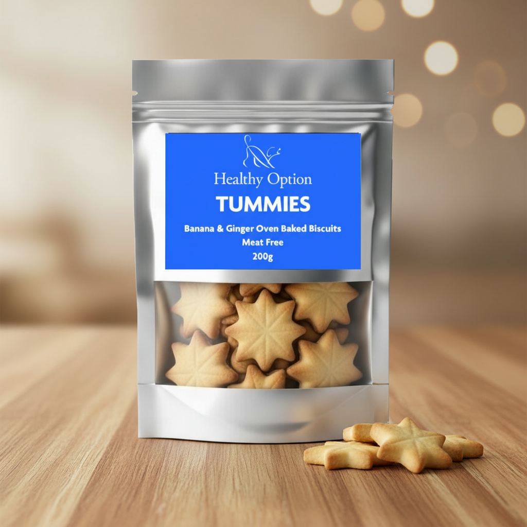 Healthy Option Tummies - Wooden Background