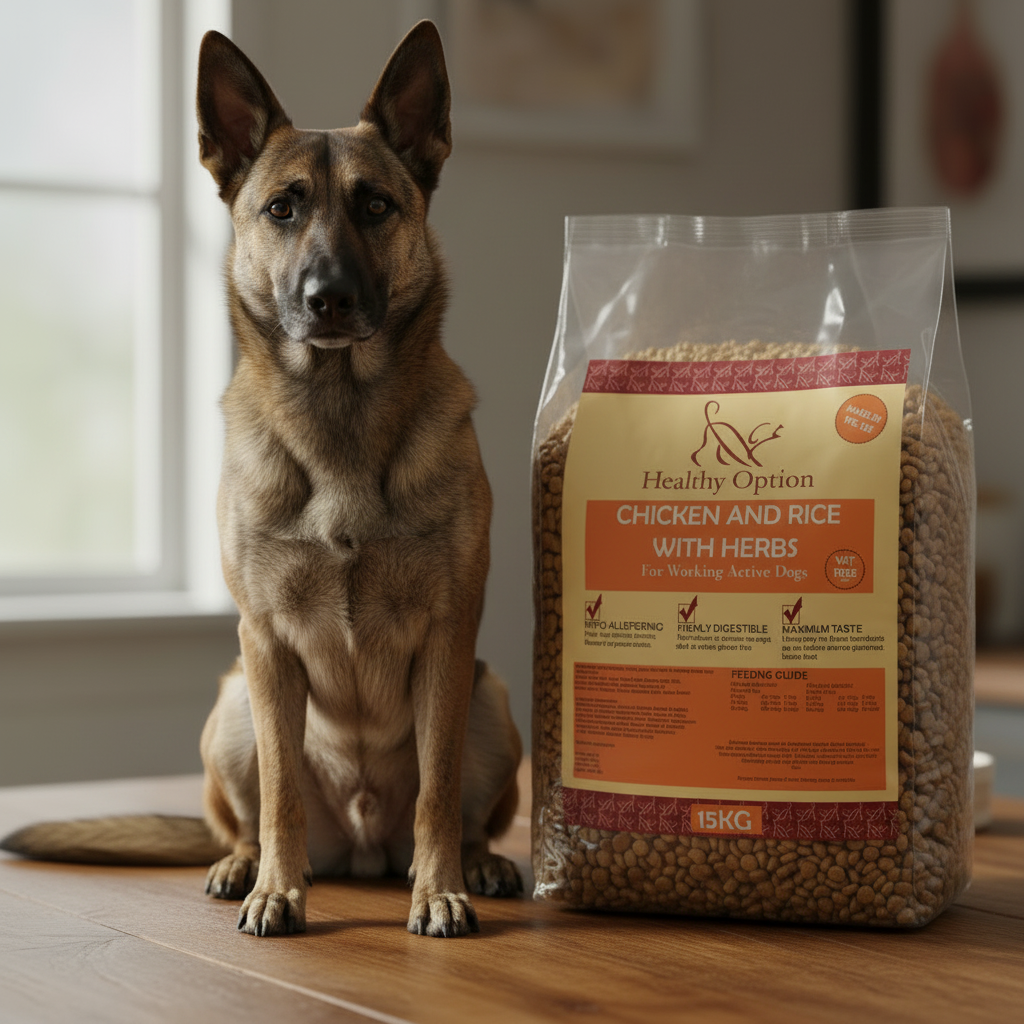 Dutch Shepherd with Healthy Option Chicken and Rice With Herbs 15KG bag