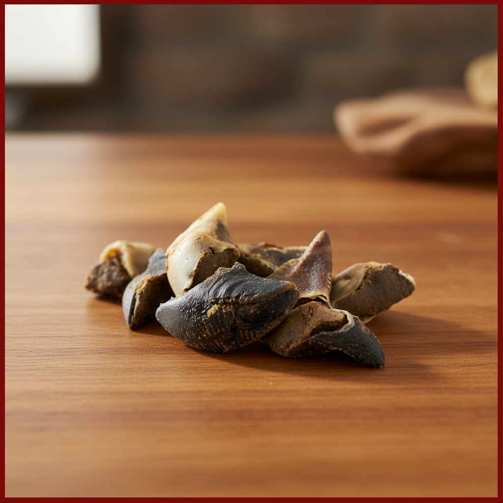 Meat Filled Hoof - Wooden Background