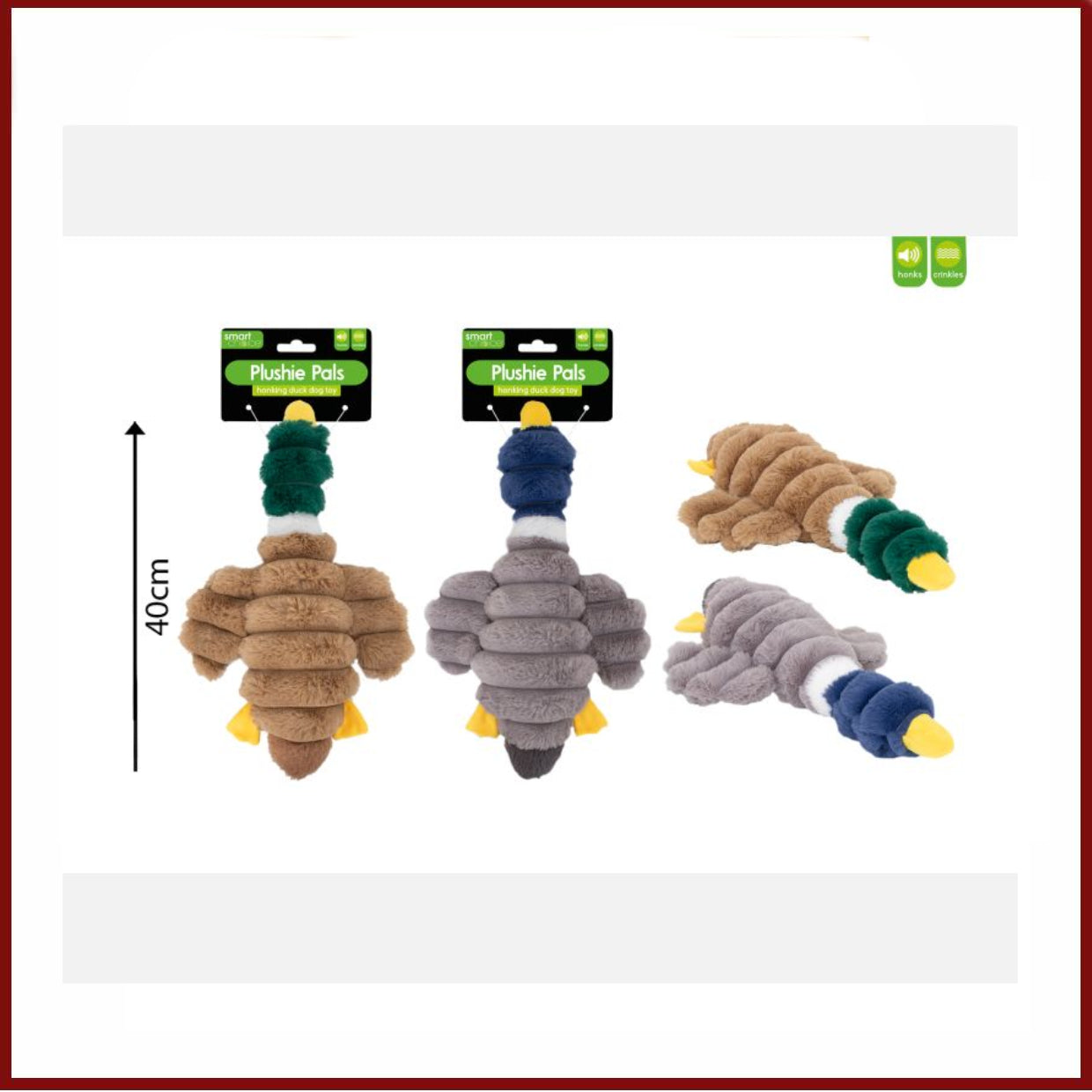 Smart Choice Honking Plush Duck Dog Toy SC1969