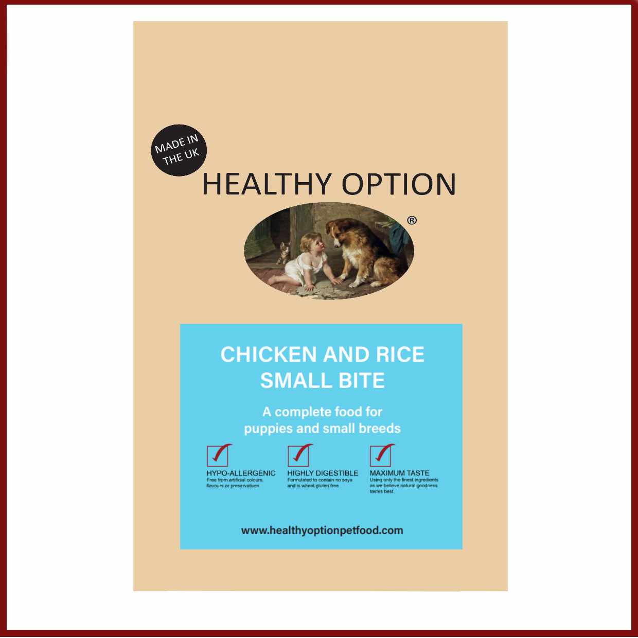 Healthy Option Chicken & Rice Small Bite & Puppy