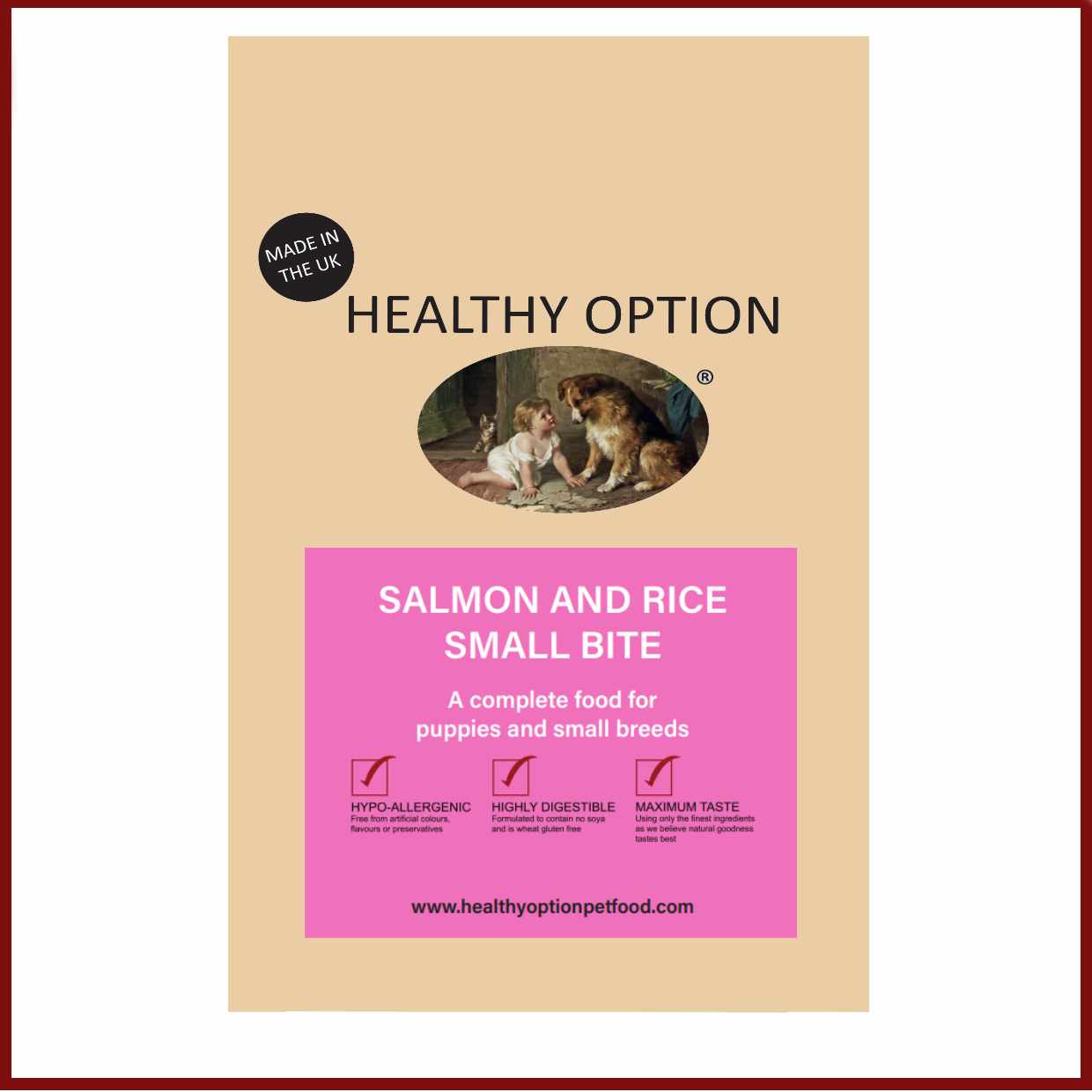 Healthy Option Salmon & Rice Small Bite & Puppy