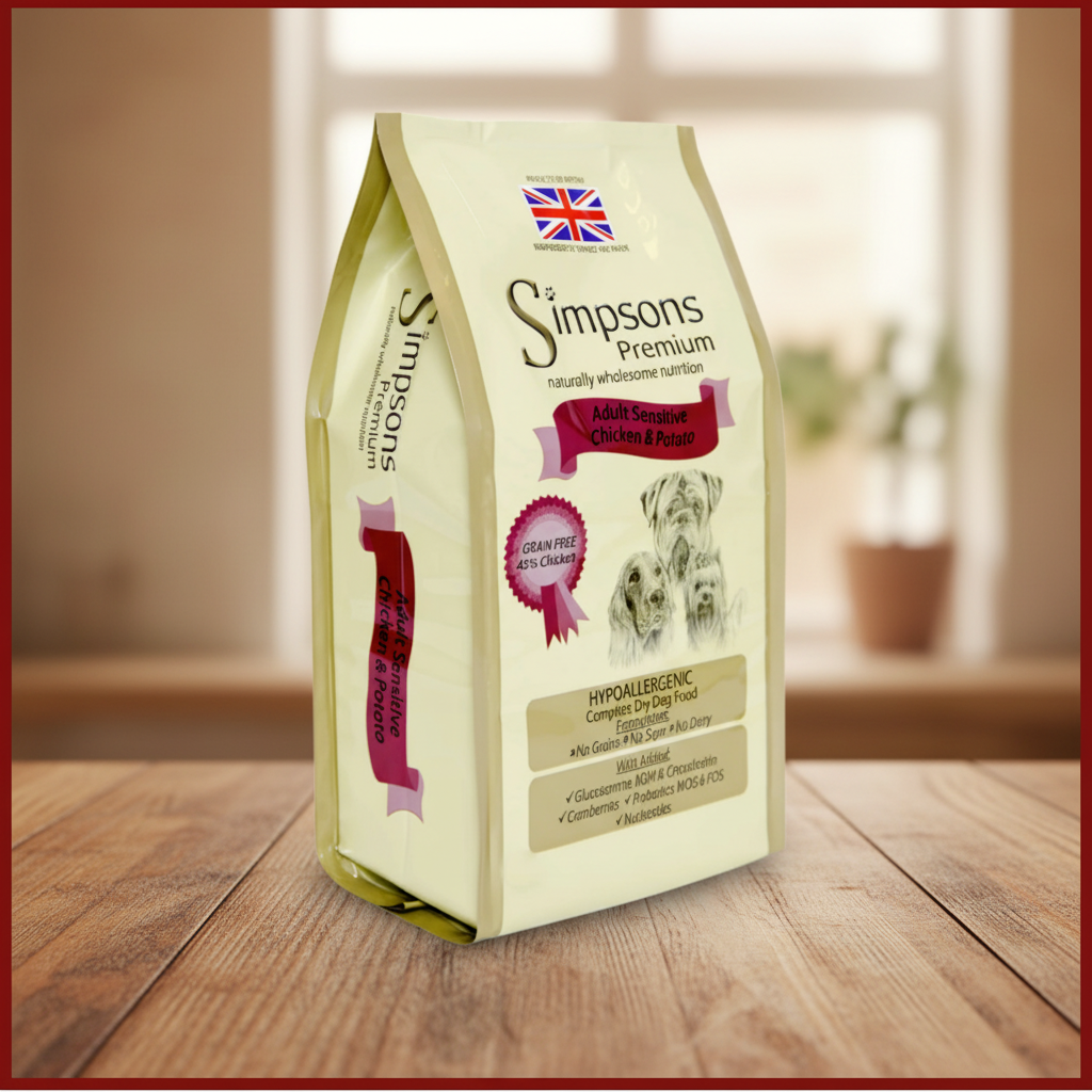 Simpsons Chicken and Potato - Wooden Background